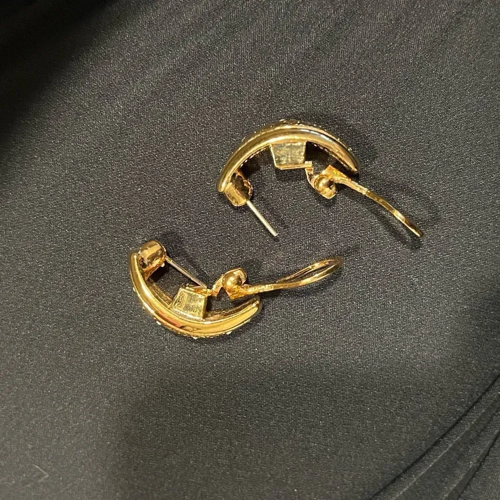 Premier Designs Gold Huggie/ Stud Earrings